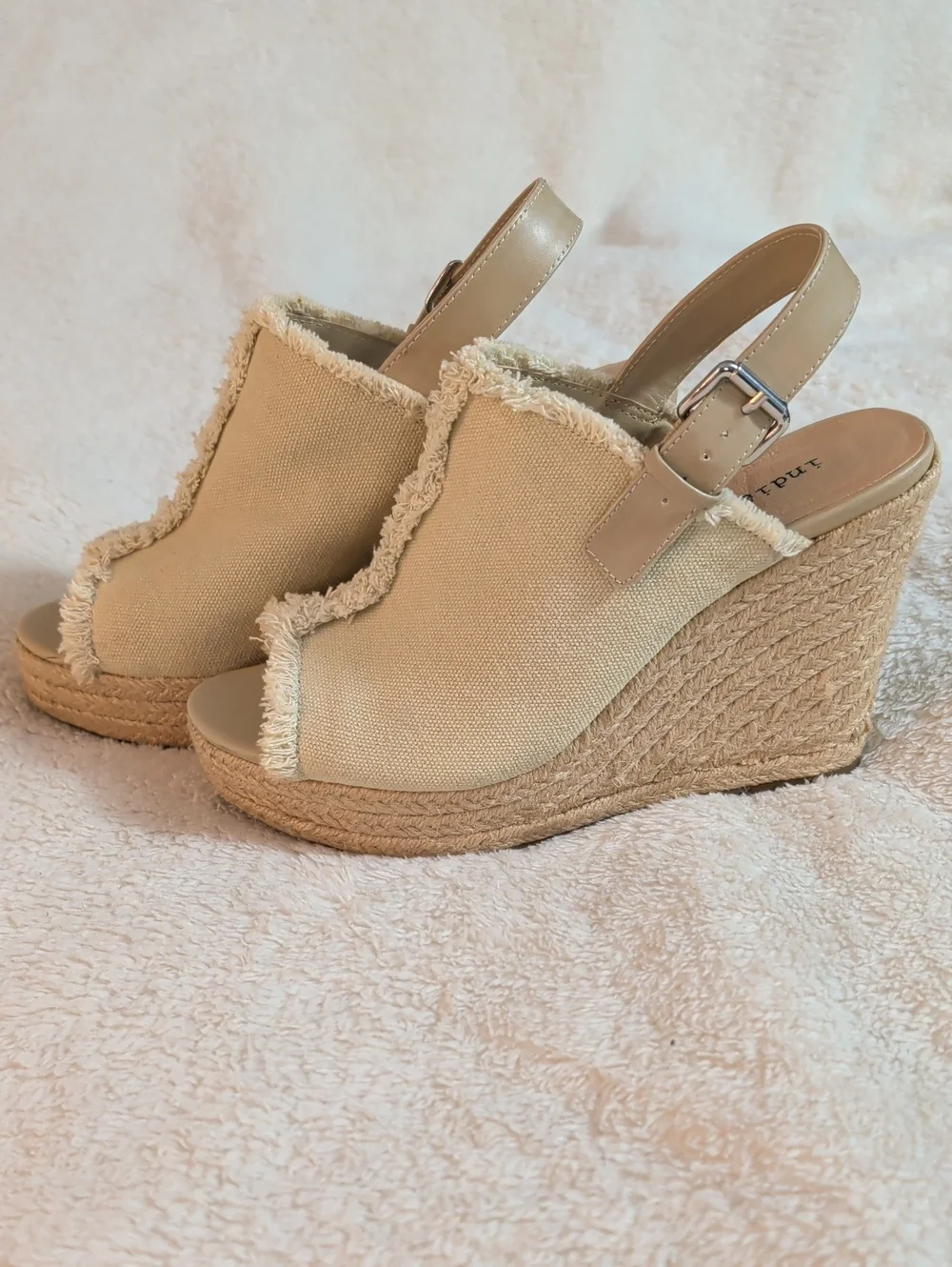 Women's Indigo Rd. Harris Canvas Espadrille Platform Wedge Sandals - Size 7.5